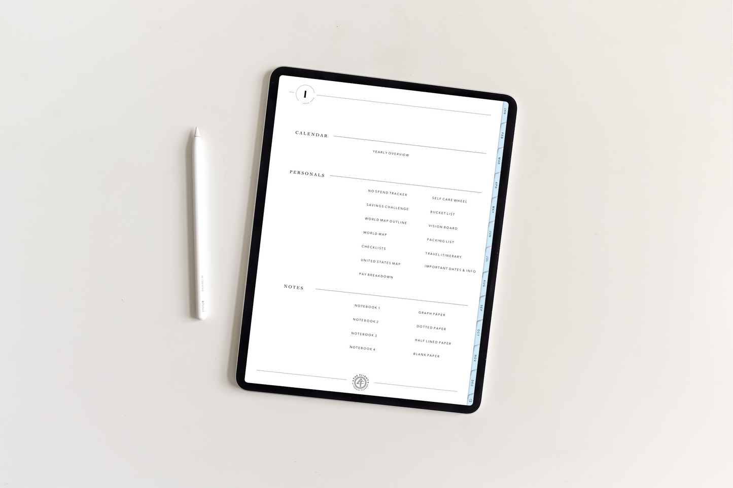 UNDATED iPad Flight Attendant Planner